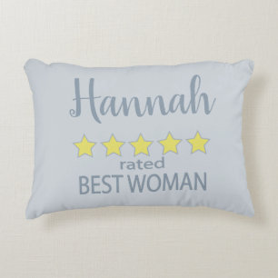 Bridal & Wedding Party 5 Star Best Woman Decorative Cushion