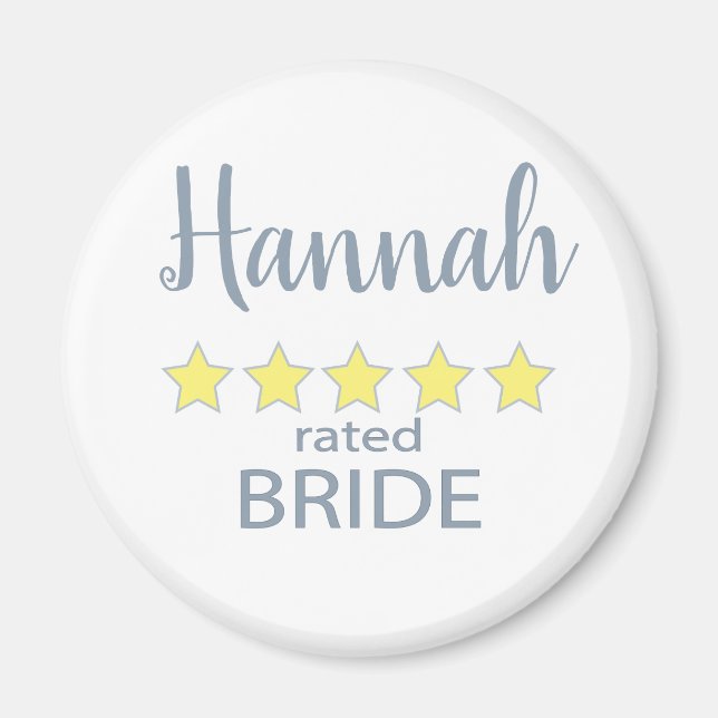 Bridal & Wedding Party 5 Star Bride Magnet (Front)