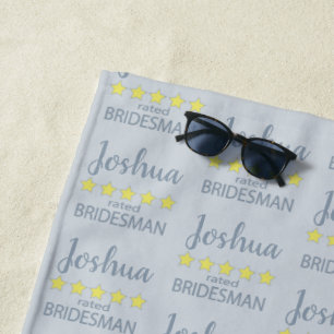 Bridal & Wedding Party 5 Star Bridesman Beach Towel