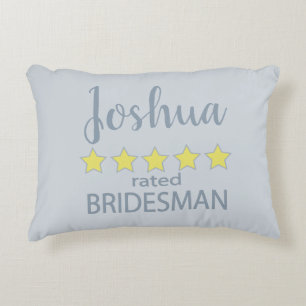 Bridal & Wedding Party 5 Star Bridesman Decorative Cushion