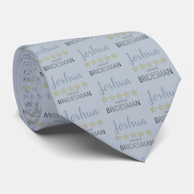 Bridal & Wedding Party 5 Star Bridesman Tie (Rolled)