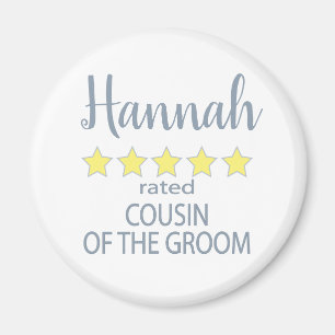 Bridal & Wedding Party 5 Star Cousin of Groom Magnet