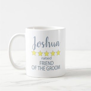 Bridal & Wedding Party 5 Star Friend of Groom Coffee Mug