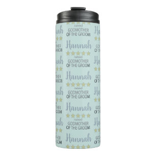 Bridal & Wedding Party 5 Star Godmother of Groom Thermal Tumbler