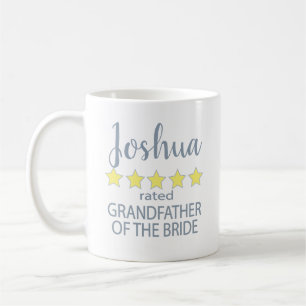 Bridal & Wedding Party 5 Star Grandfather of Bride Coffee Mug