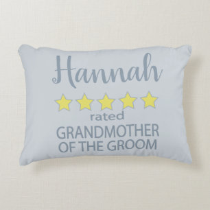 Bridal & Wedding Party 5 Star Grandmother of Groom Decorative Cushion