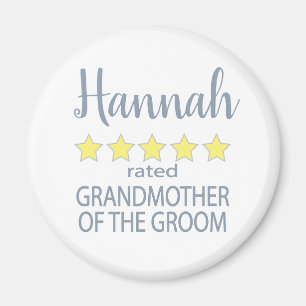 Bridal & Wedding Party 5 Star Grandmother of Groom Magnet