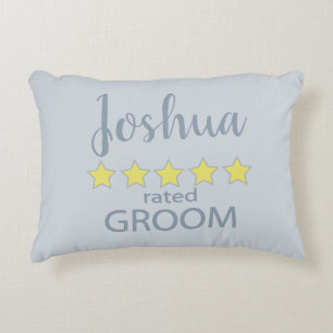 Bridal & Wedding Party 5 Star Groom Decorative Cushion