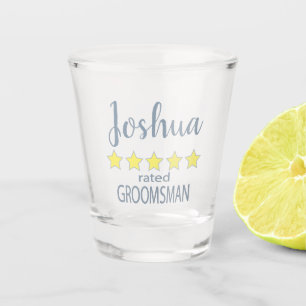 Bridal & Wedding Party 5 Star Groomsman Shot Glass