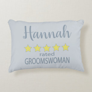 Bridal & Wedding Party 5 Star Groomswoman Decorative Cushion