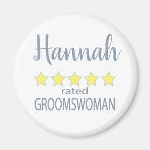 Bridal & Wedding Party 5 Star Groomswoman Magnet