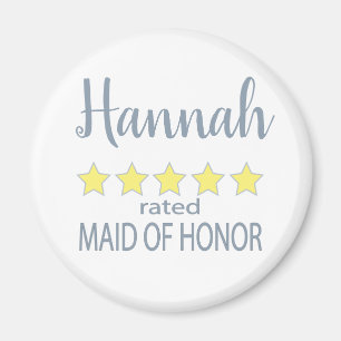 Bridal & Wedding Party 5 Star Maid of Honour Magnet