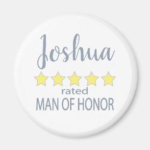 Bridal & Wedding Party 5 Star Man of Honour Magnet