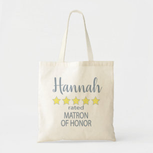 Bridal & Wedding Party 5 Star Matron of Honour Tote Bag