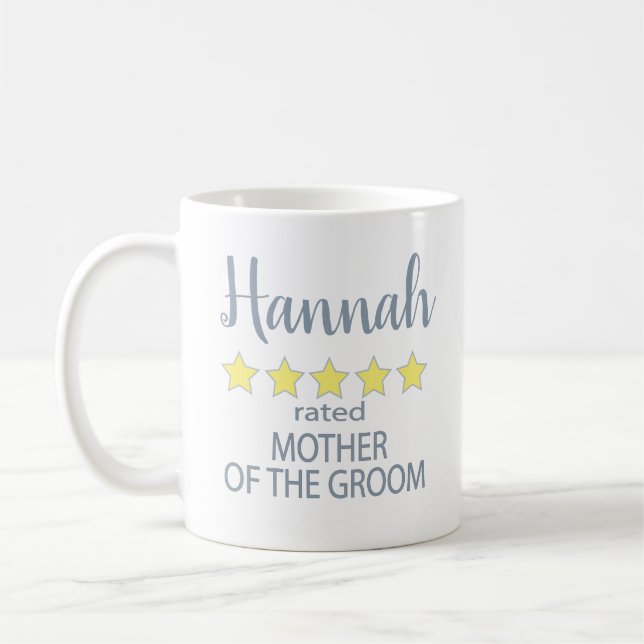 Bridal & Wedding Party 5 Star Mother 0f Groom Coffee Mug (Left)