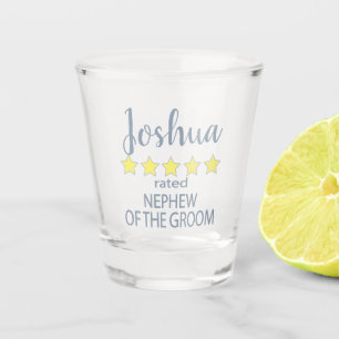 Bridal & Wedding Party 5 Star Nephew of Groom Shot Glass