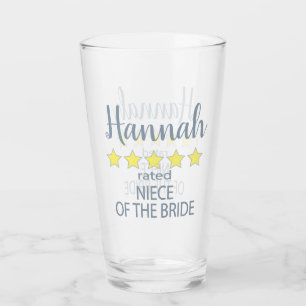 Bridal & Wedding Party 5 Star Niece of Bride Glass