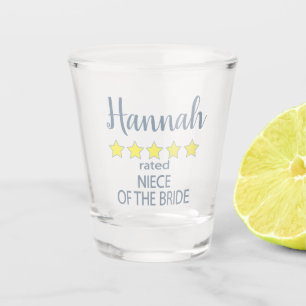 Bridal & Wedding Party 5 Star Niece of Bride Shot Glass