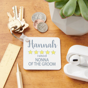 Bridal & Wedding Party 5 Star Nonna of Groom Key Ring