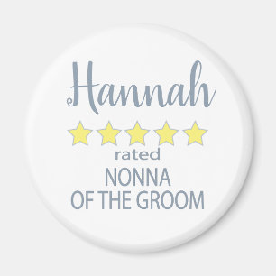 Bridal & Wedding Party 5 Star Nonna of Groom Magnet