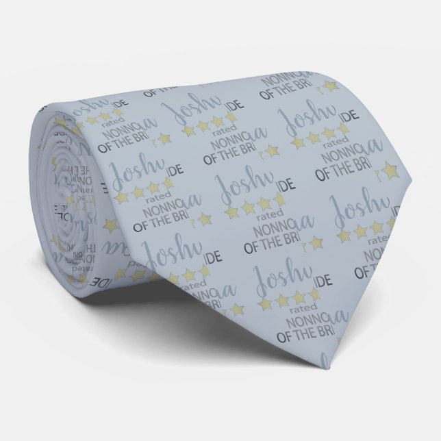 Bridal & Wedding Party 5 Star Nonno of Bride Tie (Rolled)