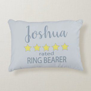 Bridal & Wedding Party 5 Star Ring Bearer Decorative Cushion
