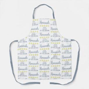 Bridal & Wedding Party 5 Star Sister of Groom Apron