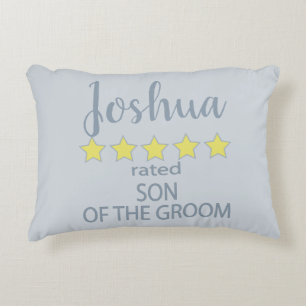Bridal & Wedding Party 5 Star Son of Groom Decorative Cushion
