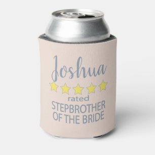 Bridal & Wedding Party 5 Star Stepbrother of Bride Can Cooler