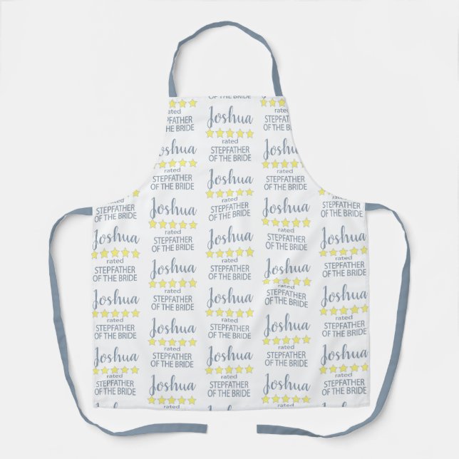 Bridal & Wedding Party 5 Star Stepfather of Bride Apron (Front)