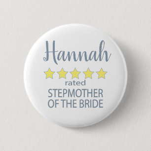 Bridal & Wedding Party 5 Star Stepmother of Bride 6 Cm Round Badge