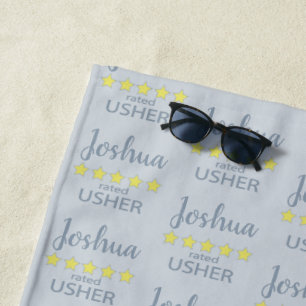 Bridal & Wedding Party 5 Star Usher Beach Towel