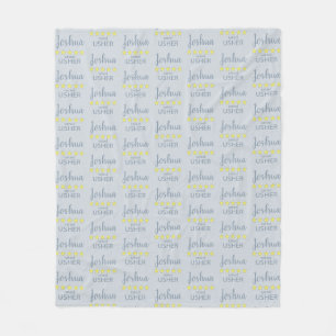 Bridal & Wedding Party 5 Star Usher Fleece Blanket