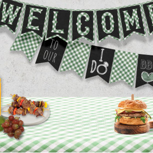 Bridal & Wedding Shower Outdoor I Do BBQ Party Bunting