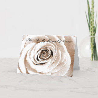 Bridal white Matron Of Honour Invitation