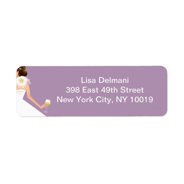 Bridal Wine Ensemble (lilac) Return Address Label (Front)