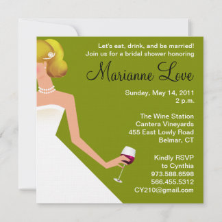 Bridal wine invitation