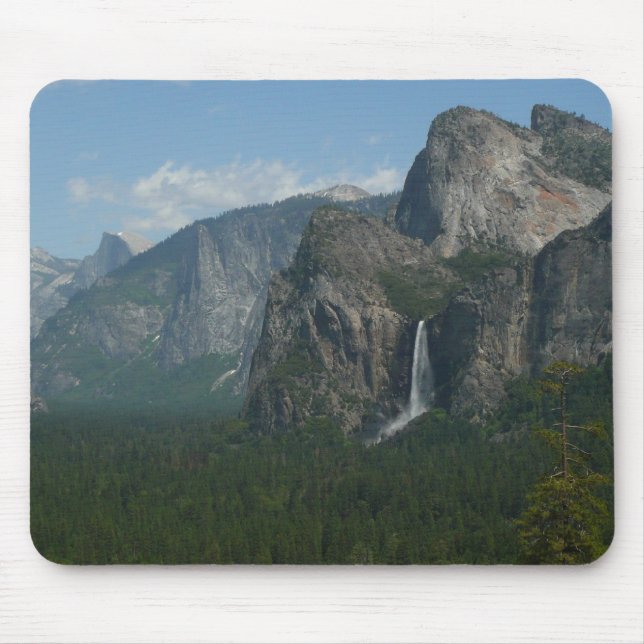 Bridalveil Falls and Half Dome at Yosemite Mouse Pad (Front)