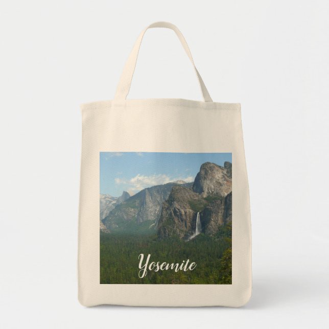 Bridalveil Falls and Half Dome at Yosemite Tote Bag (Front)