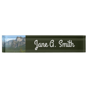Bridalveil Falls and Half Dome Nameplate