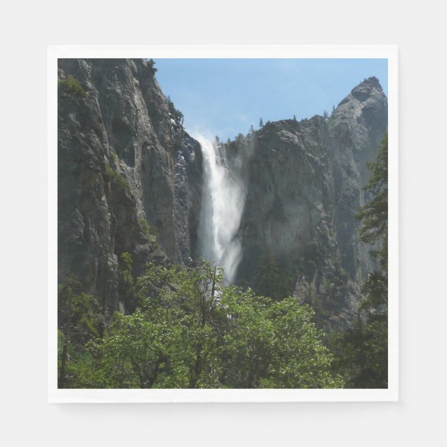 Bridalveil Falls at Yosemite National Park Napkin (Front)
