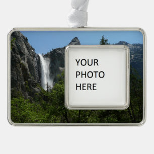 Bridalveil Falls at Yosemite National Park Silver Plated Framed Ornament