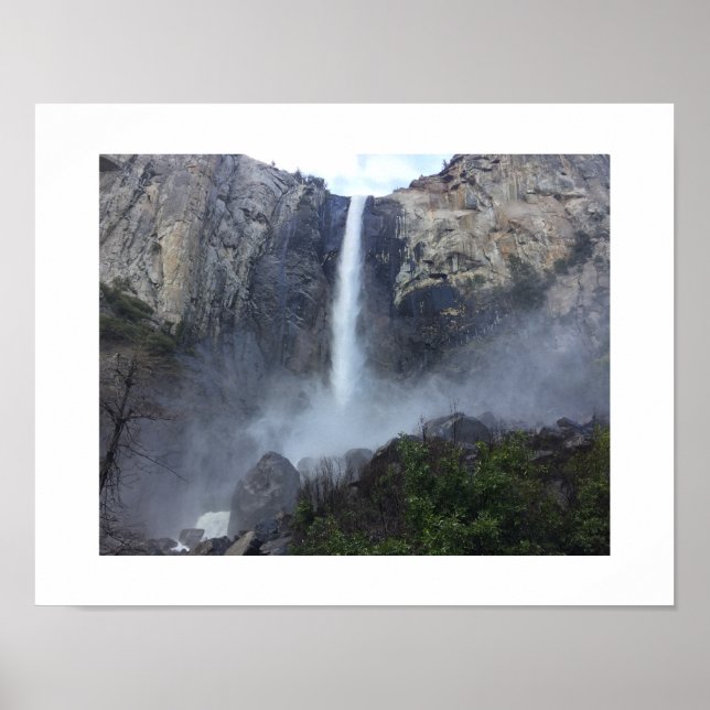 Bridalveil Falls Waterfall Blue Color Photography Poster (Front)
