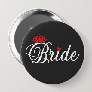 Bride 10 cm round badge