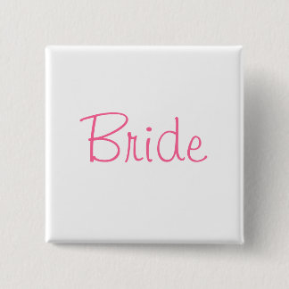 Bride 15 Cm Square Badge