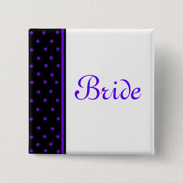 Bride 15 Cm Square Badge (Front)