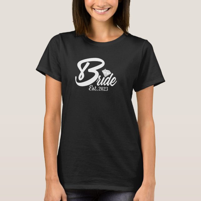 Bride 2023 Wedding Engagement T-Shirt (Front)