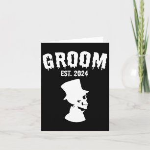 Bride 2024 Skeleton Couples Matching Wedding Hallo Card