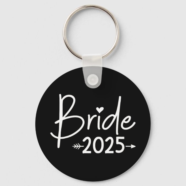 Bride 2025 For Wedding Or Bachelorette Party  Key Ring (Front)