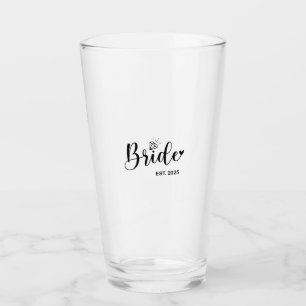 Bride 2025 Spring Wedding Announcement Marriage  Glass